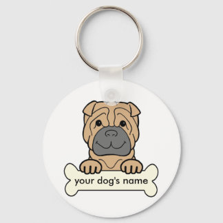 Personalisiert Shar-Pei Schlüsselanhänger