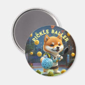 Personalisiert Shiba Inu Pickleball Paddle Magnet (Vorderseite/Rückseite)