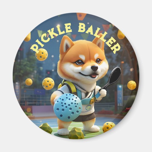Personalisiert Shiba Inu Pickleball Paddle Magnet (Vorne)