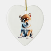 Personalisiert Shiba Inu Puppy Keramik Ornament (Rechts)