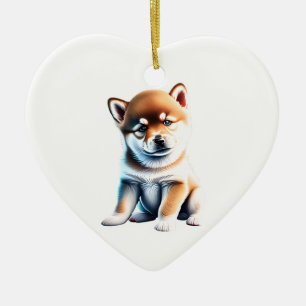 Personalisiert Shiba Inu Puppy Keramik Ornament