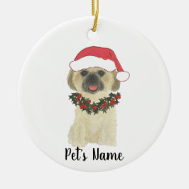 Personalisiert Shih Tsu (Blonde Tan Golden) Keramik Ornament