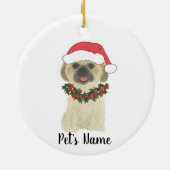 Personalisiert Shih Tsu (Blonde Tan Golden) Keramik Ornament (Hinten)