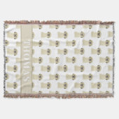 Personalisiert Shih Tzu (Blonde Tan Golden) Tan Decke (Vorderseite)