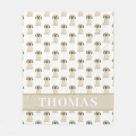 Personalisiert Shih Tzu (Blonde Tan Golden) Tan Fleecedecke