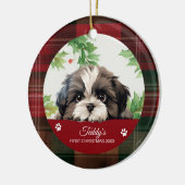Personalisiert Shih Tzu Christmas Keramik Ornament (Links)