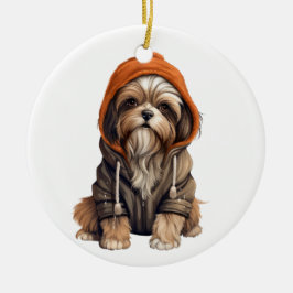 Personalisiert Shih Tzu Dog Art Keramik Ornament