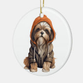 Personalisiert Shih Tzu Dog Art Keramik Ornament (Links)