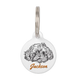Personalisiert Shih Tzu Dog Lover Individuelle Nam Haustiermarke