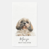 Personalisiert Shih Tzu Dog Pet Foto Personalisier Serviette (Vorderseite)