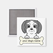 Personalisiert Shih Tzu Magnet (Vorderseite/Rückseite)