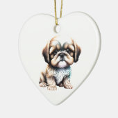 Personalisiert Shih Tzu Puppy Keramik Ornament (Links)