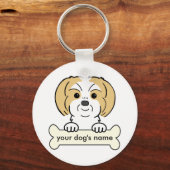 Personalisiert Shih Tzu Schlüsselanhänger (Vorderseite)