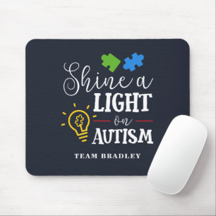 Personalisiert Shine A Light on Autismus Mousepad