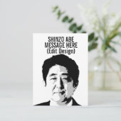 PERSONALISIERT SHINZO ABE POSTKARTE (Stehend Vorderseite)