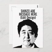 PERSONALISIERT SHINZO ABE POSTKARTE (Vorne/Hinten)