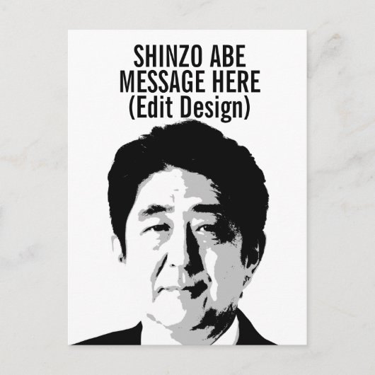 PERSONALISIERT SHINZO ABE POSTKARTE (Vorderseite)