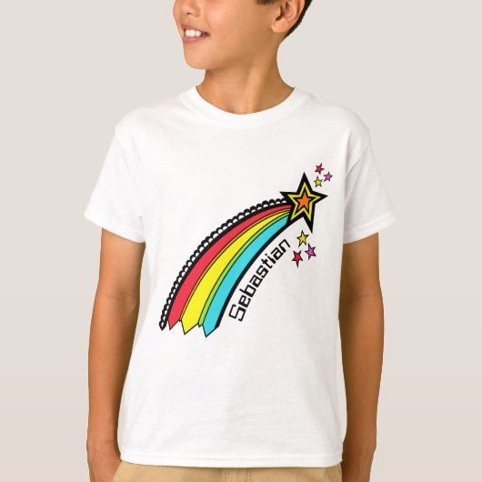 Personalisiert Shooting Star Space T - Shirt (Vorderseite)