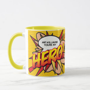 Personalisiert Sie sind mein HERO Comic Buch Pop K Tasse