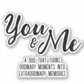 Personalisiert Sie und ich Aufkleber (Vorderseite)