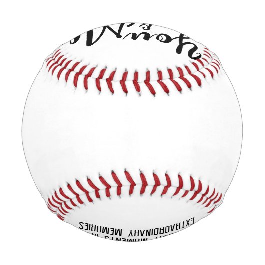 Personalisiert Sie und ich Baseball (Rückseite)