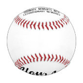 Personalisiert Sie und ich Baseball (Vorderseite)