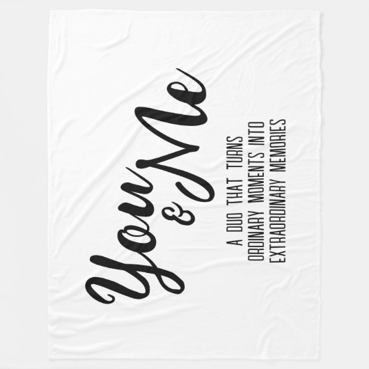 Personalisiert Sie und ich Fleecedecke (Vorderseite)