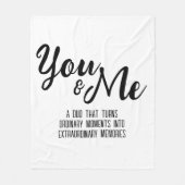 Personalisiert Sie und ich Fleecedecke (Vorderseite)