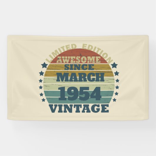 Personalisiert siebzig Vintagen 70. Geburtstag Banner (Horizontal)