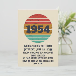 Personalisiert siebzig Vintagen 70. Geburtstag Einladung