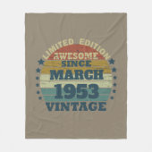 Personalisiert siebzig Vintagen 70. Geburtstag Fleecedecke (Vorderseite)