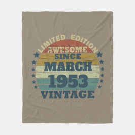 Personalisiert siebzig Vintagen 70. Geburtstag Fleecedecke