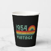 Personalisiert siebzig Vintagen 70. Geburtstag Pappbecher (Rückseite)