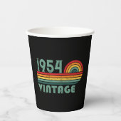 Personalisiert siebzig Vintagen 70. Geburtstag Pappbecher (Vorderseite)