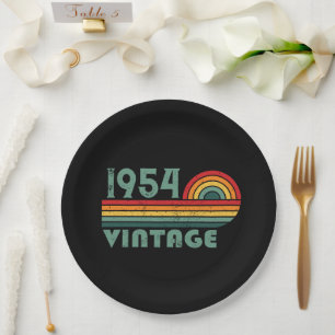 Personalisiert siebzig Vintagen 70. Geburtstag Pappteller