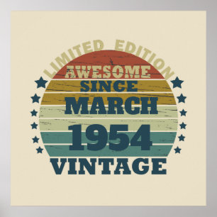 Personalisiert siebzig Vintagen 70. Geburtstag Poster