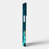 Personalisiert Signature Aquamarin Blue Gold Agate Case-Mate iPhone Hülle (Rückseite / Rechts)