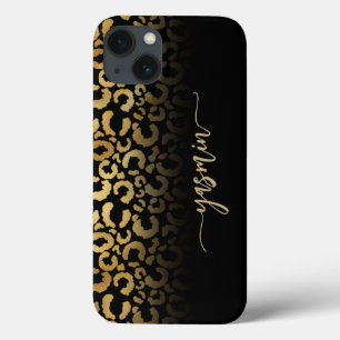 Personalisiert Signature Black Gold Leopard Spots Case-Mate iPhone Hülle