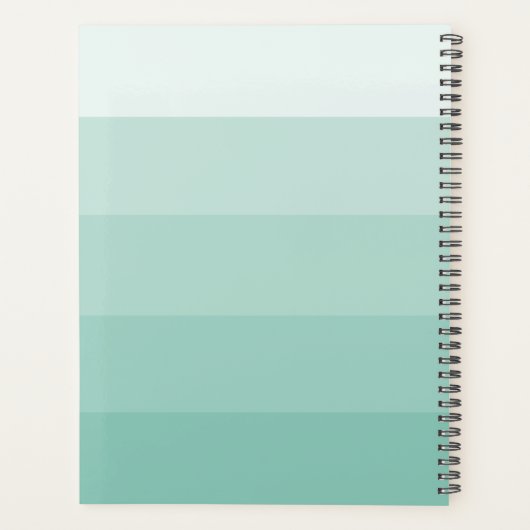 Personalisiert Signature Color Block Aqua 2024 Planer (Rückseite)