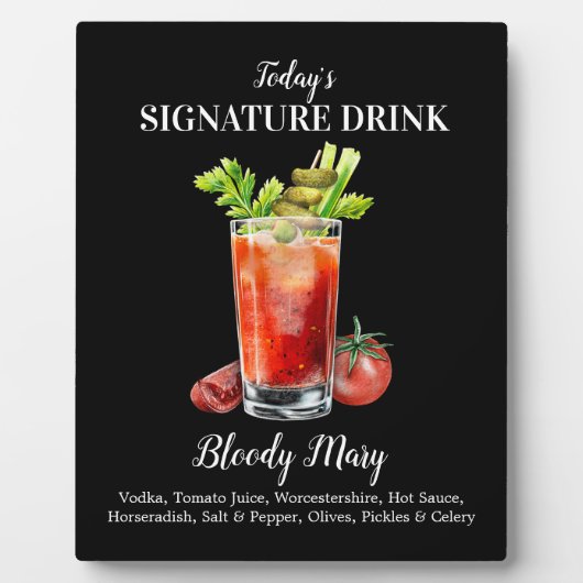 Personalisiert Signature Drink Bloody Mary Cocktai Fotoplatte (Vorderseite)