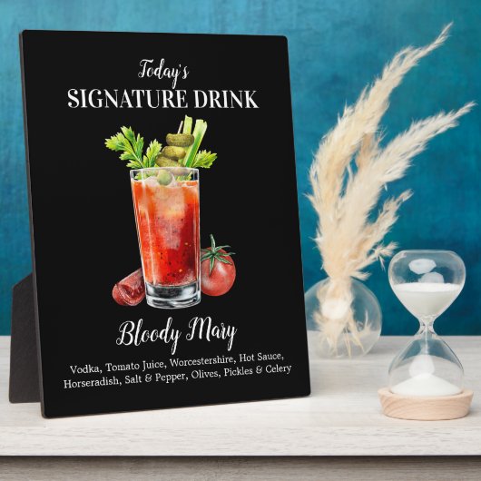 Personalisiert Signature Drink Bloody Mary Cocktai Fotoplatte (Seite)