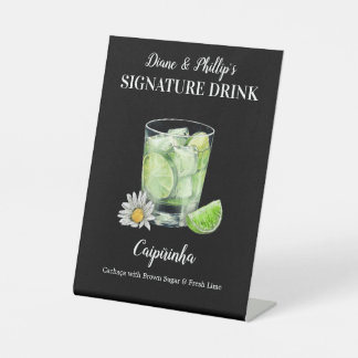 Personalisiert Signature Drink Caipirinha Cocktail Sockelschild