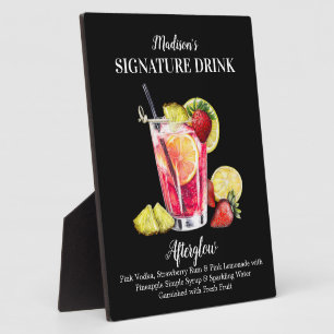 Personalisiert Signature Drink Rum Vodka Lemonade Fotoplatte