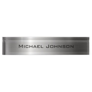 Personalisiert-Silber-Metallic Namensplakette