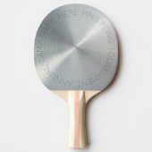 Personalisiert-Silber-Metallic Tischtennis Schläger (Vorderseite)