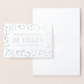 Personalisiert Silver Hearts 25. Jahrestag Folienkarte (Anzeige)
