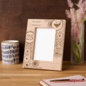 Personalisiert Silver Jubilee Geätzte Rahmen (Links)