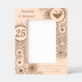 Personalisiert Silver Jubilee Geätzte Rahmen
