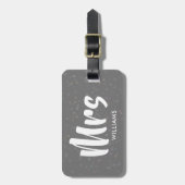 Personalisiert Silver Stardust Confetti Frau Gepäckanhänger (Vorderseite vertikal)