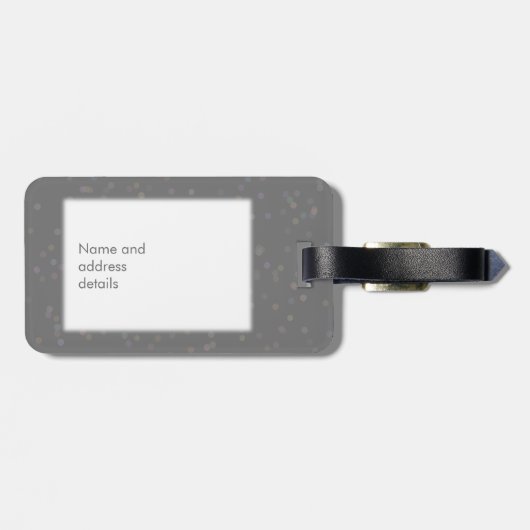 Personalisiert Silver Stardust Confetti Mr. and Mr Gepäckanhänger (Rückseite horizontal)